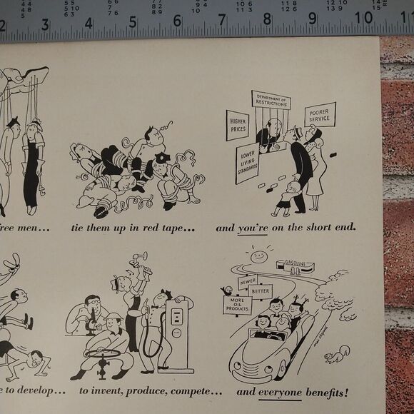 Oil Industry - Competition = Progress = Better Living - 1950 Retro Vtg PRINT AD - Picture 7 of 10